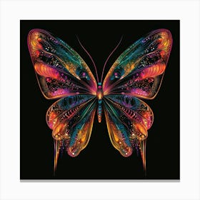 Radiant Butterfly With Intricate Wing Patterns.Generated AI. Wall Art Print 2 Canvas Print