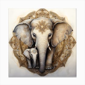 Elephant Series Artjuice By Csaba Fikker 029 Canvas Print