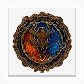 Fire and Water Demon Canvas Print