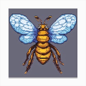 Bee Pixel Art Canvas Print