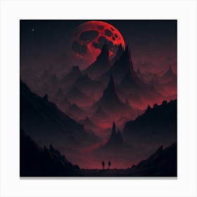 Red Moon In The Sky Canvas Print