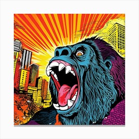 Gorilla In The City Canvas Print