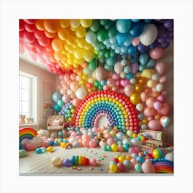 Rainbow Balloons 5 Canvas Print