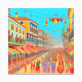 Street Scene In Portugal Canvas Print
