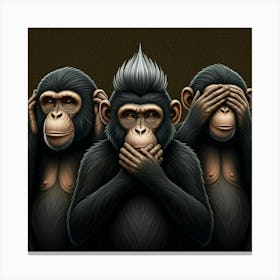 Chimpanzees Canvas Print