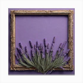 Lavender In An Old Frame Canvas Print