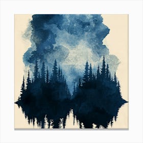 Blue Sky With Trees Canvas Print