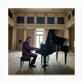 Joker At The Grand Piano Canvas Print