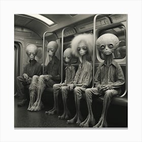 Alien Subway 6 1 Canvas Print