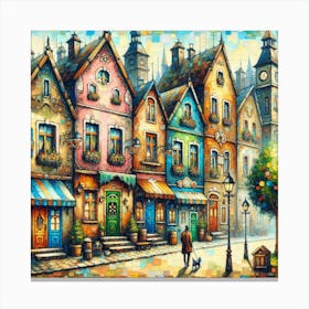 Street Scene Art Print Canvas Print