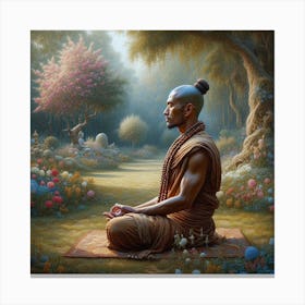 Buddha In Meditation 4 Canvas Print