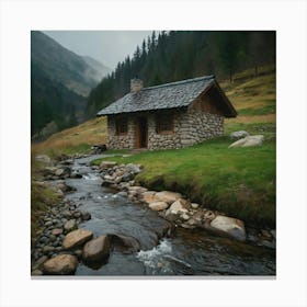 Cabin In The Mountains 7 Canvas Print