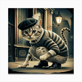 A Captivating Illustration Of A Stylish Sneaky Cat Y2brlbkisfumdy5lqtxpta 8j3b5dt8rkwi4zvmhrvoba Canvas Print