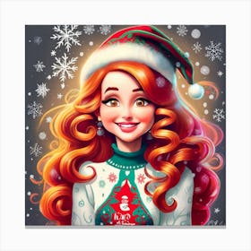 Disney Princess Christmas Canvas Print