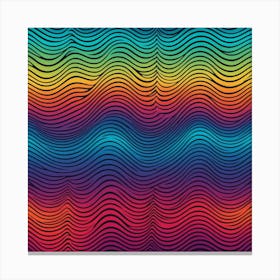 Rainbow Wavy Pattern 2 Canvas Print