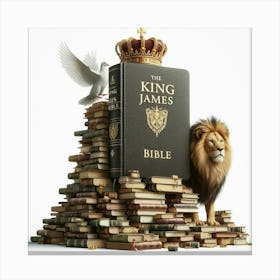 Dove Bible Crowned Lion 1 Canvas Print