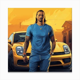 Grand Theft Auto style Zlatan Canvas Print