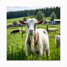 Goat On A Farm 2 Canvas Print