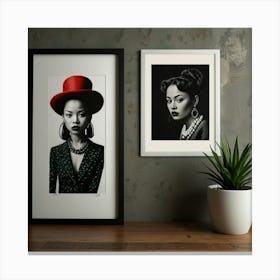 Woman In A Red Hat Canvas Print