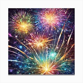 Fireworks In The Sky 19 Canvas Print