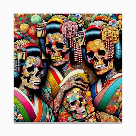 Three Geishas Canvas Print