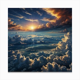 Sunrise Over Clouds 6 Canvas Print