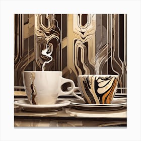 Two Coffee Cups Canvas Print