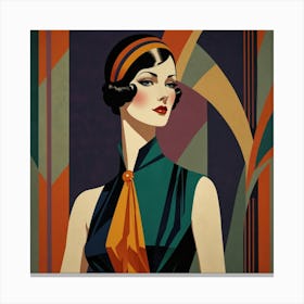 Deco Woman 2 Canvas Print