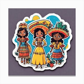 Mexican Girls 1 Canvas Print