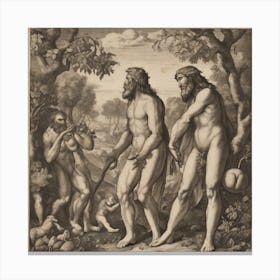 Genesis Of Man Canvas Print