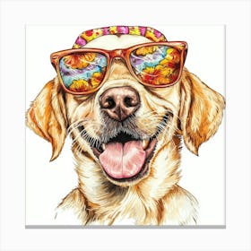 Dog In Sunglasses 6 Canvas Print