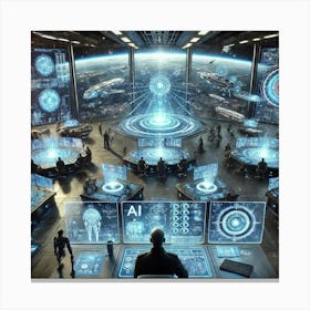 Ai Command Networks Canvas Print