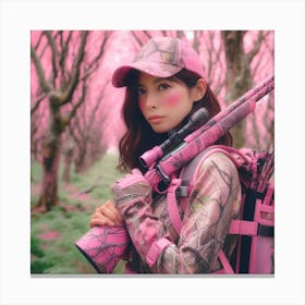 Pink Camouflage Canvas Print