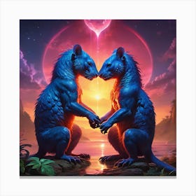 Love Glowing Love Element Animal 27 Canvas Print