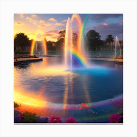 Rainbow Fountain Canvas Print