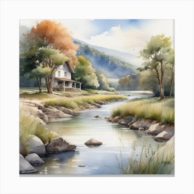 House By The River 2 Canvas Print