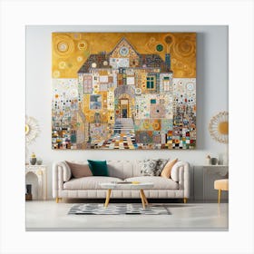 House By Gustav Klimt Canvas Print