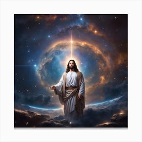 Jesus In Space Canvas Print