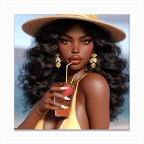 Sexy African Woman Canvas Print