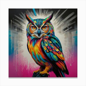 A Strikingly Vivid Owl Canvas Print