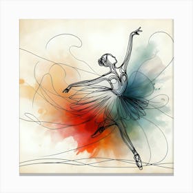 Ballerina Drawing 1 Canvas Print