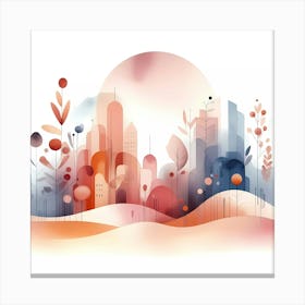 Abstract Cityscape 22 Canvas Print