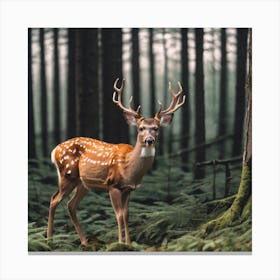 Deer In The Forest 11 Canvas Print