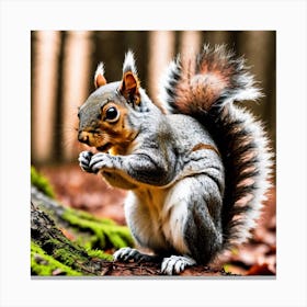 Squirrel In The Forest 120 Canvas Print