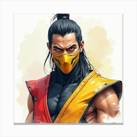 Mortal Kombat Ninja Fighter Concept Art (406) Canvas Print