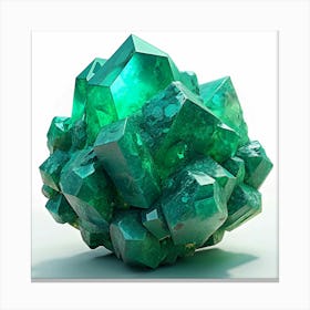 Green Crystal Cluster Canvas Print