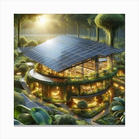 Solar House In The Forest Canvas Print