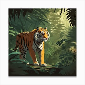 Tiger In The Jungle 3 Canvas Print