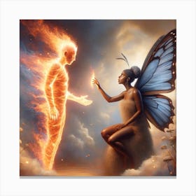 Fairy And A Man Canvas Print