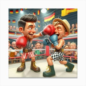 Boxing Match 17 Canvas Print